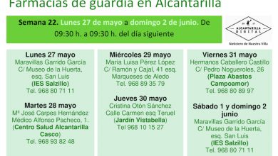 Photo of Farmacias de guardia en Alcantarilla del lunes 27 de mayo al domingo 2 de junio