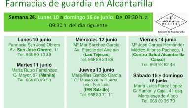 Photo of Farmacias de guardia en Alcantarilla del lunes 10 al domingo 16 de junio