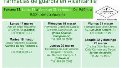 Photo of Farmacias de guardia en Alcantarilla del lunes 17 al domingo 23 de marzo