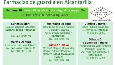 Photo of Farmacias de guardia en Alcantarilla del lunes 28 de abril al domingo 4 de mayo