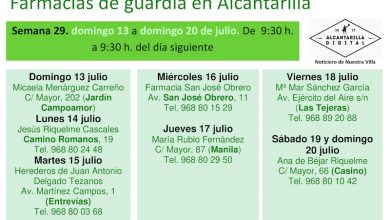Photo of Farmacias de guardia en Alcantarilla del domingo 13 al domingo 20 de julio