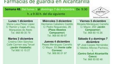 Photo of Farmacias de guardia en Alcantarilla del lunes 1 al domingo 7 de diciembre