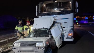 Photo of Colisión por alcance de un camión y una furgoneta en la autovía A-30 en Alcantarilla